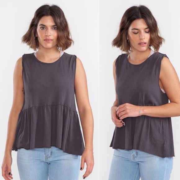 NWT Anytime Washed Black Tank Top - Picture 4 of 11